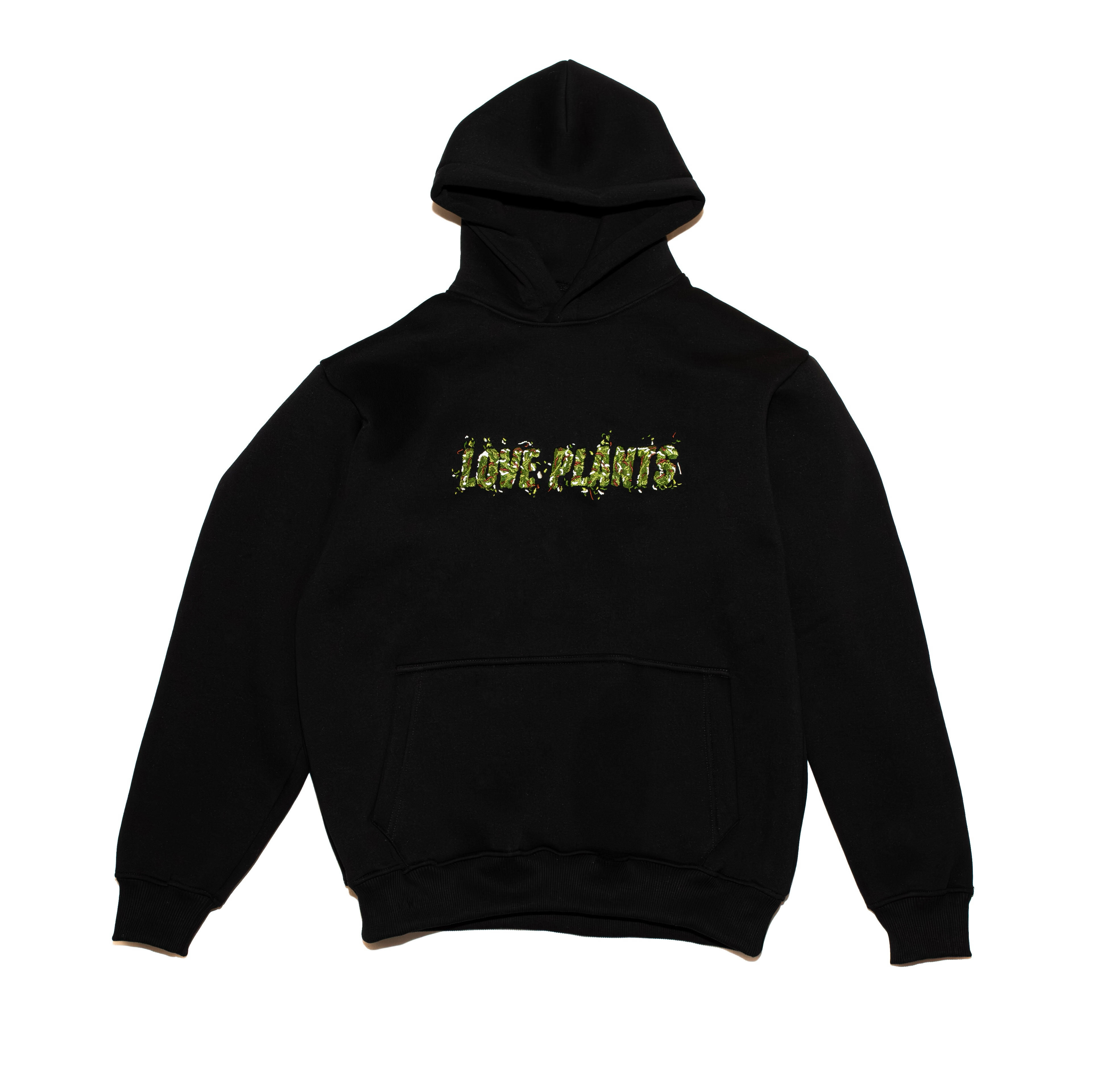 худи love plants черная