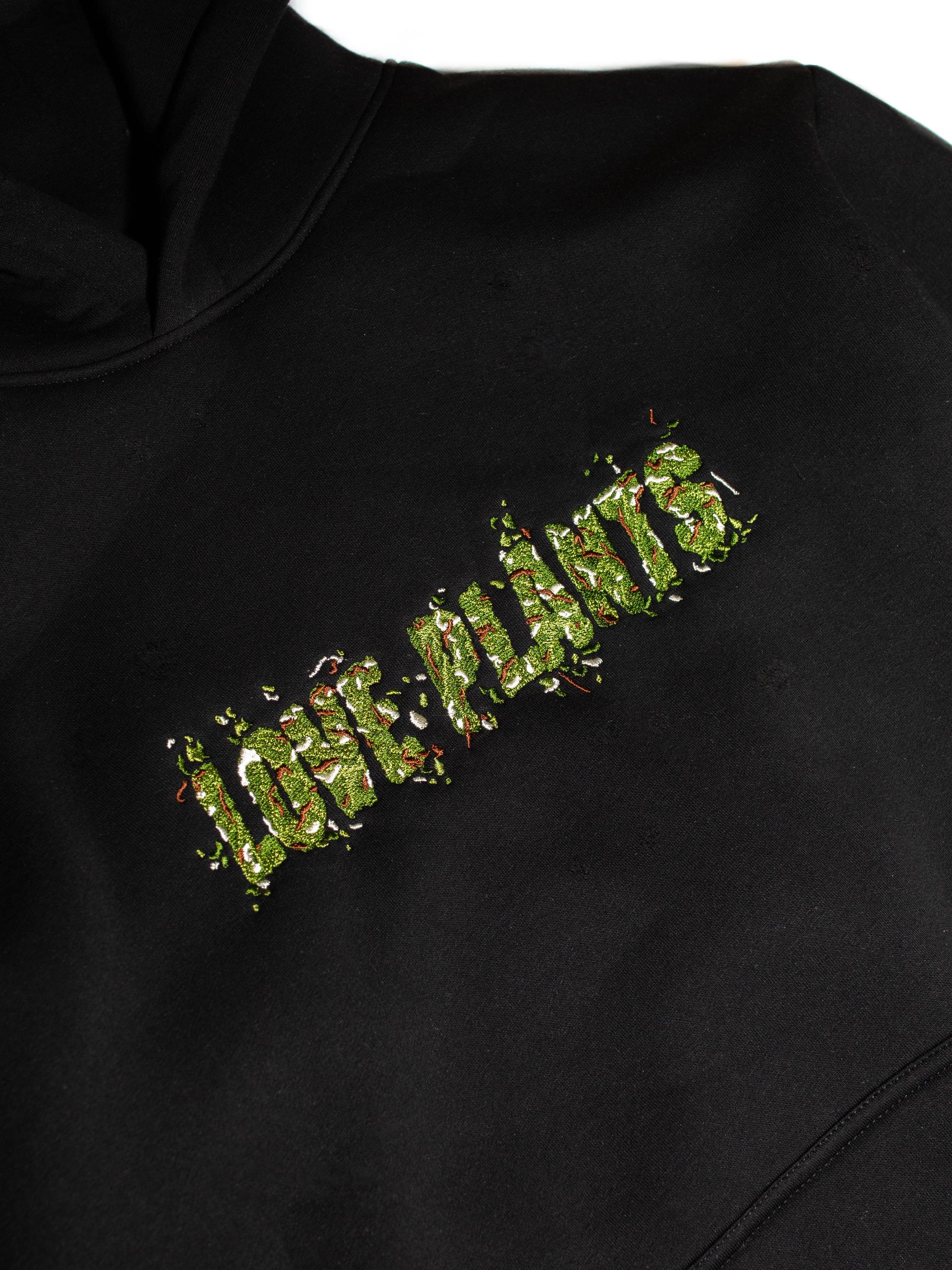 худи love plants черная