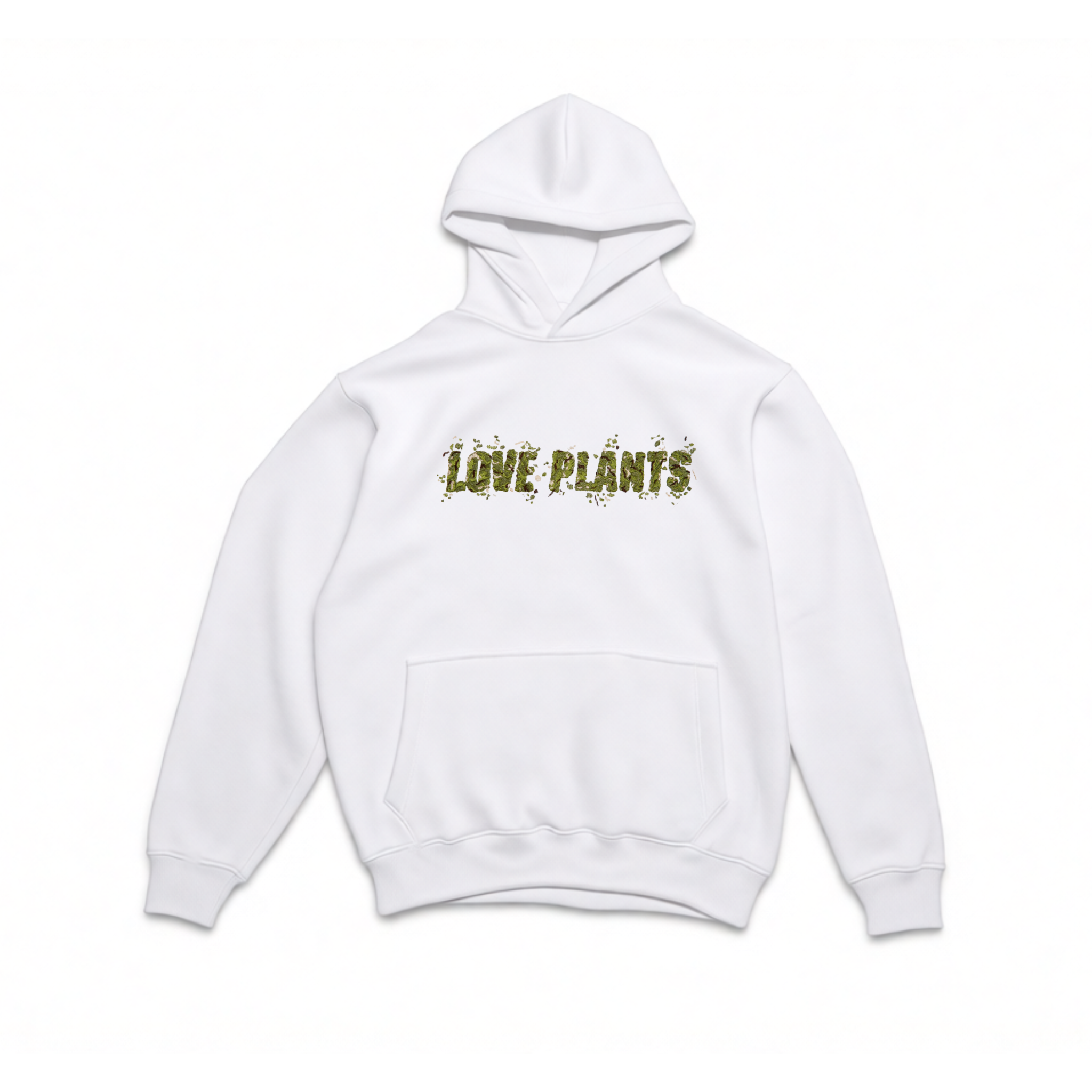 худи love plants белая