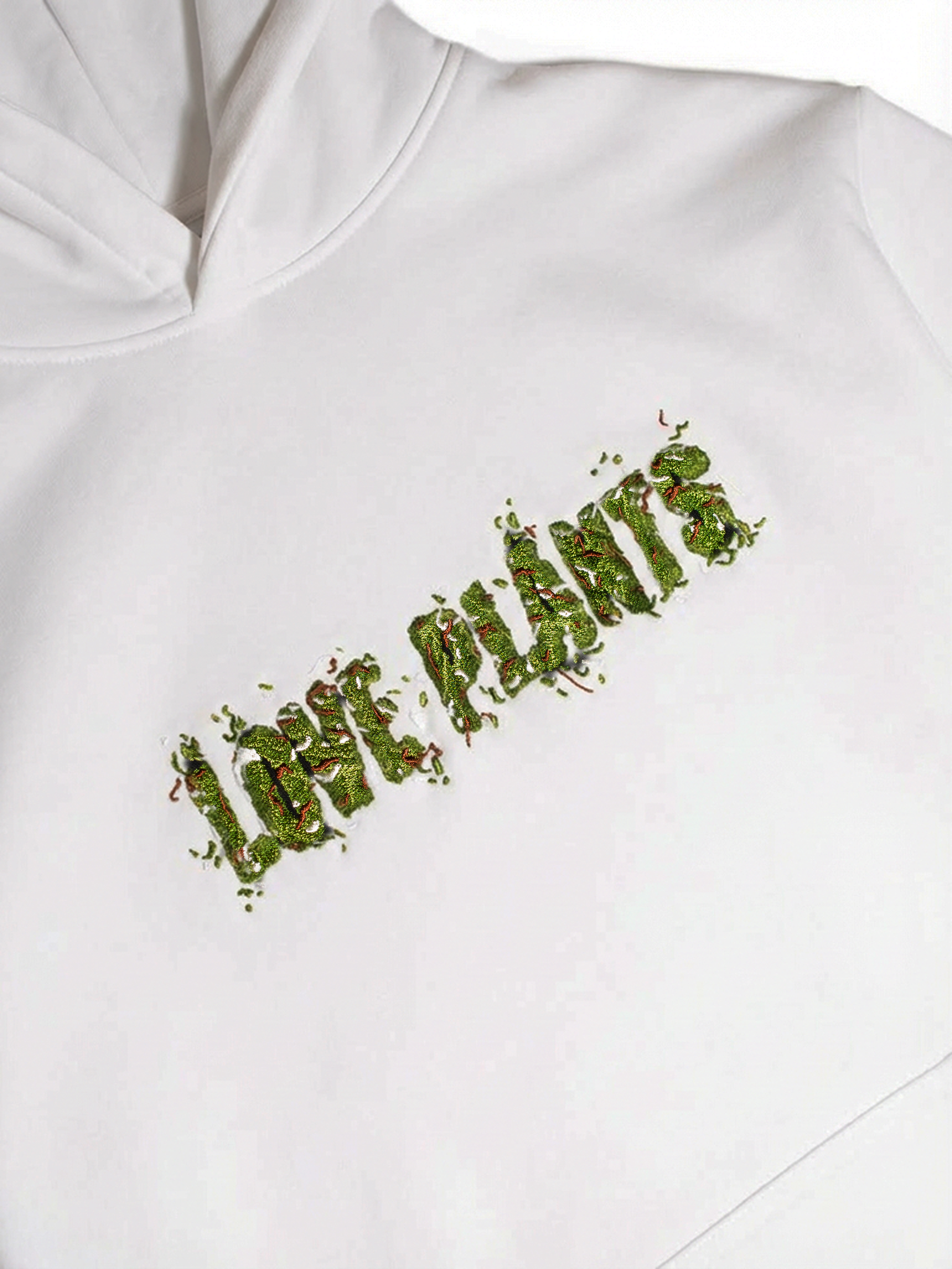 худи love plants белая